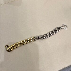 Gold and Silver Chain Bracelet